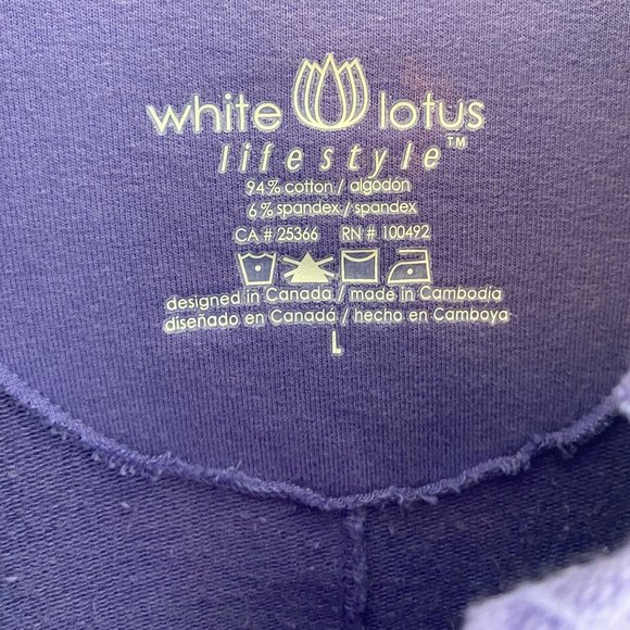 White Lotus Lifestyle Purple Long Sleeve Button Down Jacket Pockets Large - Picture 4 of 16